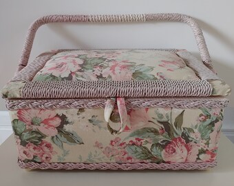Vintage Sewing Basket Shabby Chic