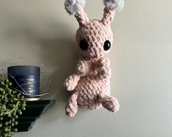 Snuggle bug, whimsigoth nursery decor, spooky themed, gothic, halloween gifts, boo basket, comfort toy, baby shower gifts, minimalist, worm