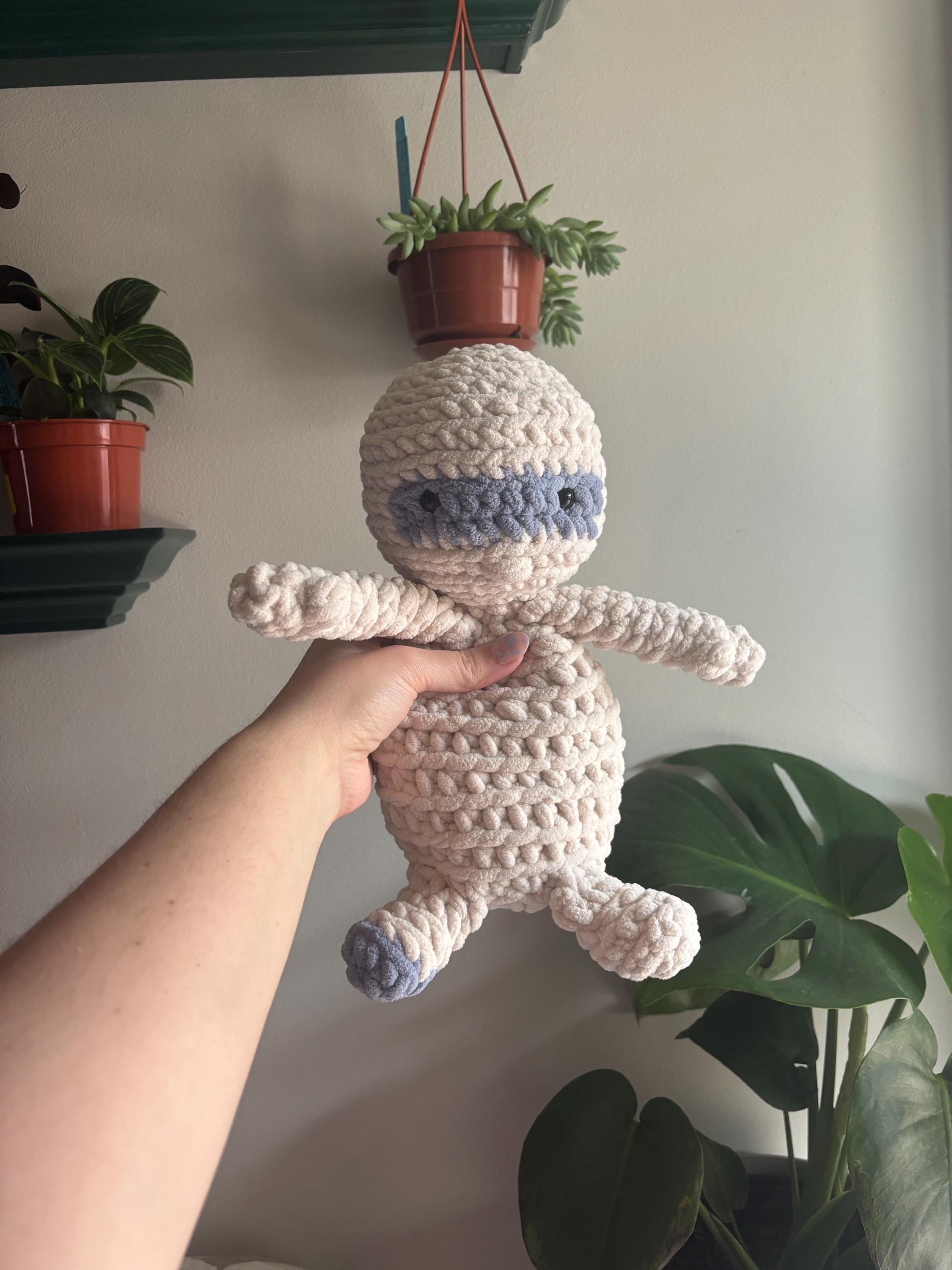 Mummy snuggler, whimsigoth nursery decor, spooky themed, gothic, halloween gifts, boo basket, comfort toy, baby shower gifts, minimalist