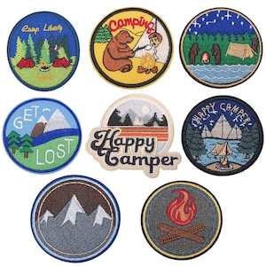Traveller Iron on Patches | Sew On, Camping, Camper, Wilderness Patches, Nature Lover, Applique, Jeans, Bags, Wanderlust, Hiker, Trail Gift