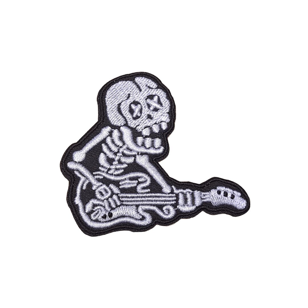 2 Pack Stay Weird Funny The Laughing Skull Head Patch, Cool Skeleton Embroidered Emblem Badge Hook Looped Patch For Backpacks,Jackets, Jeans,Clothes,Clothing,Vest,Biker And Rider Gothic Decor