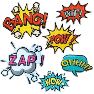 Cartoon bubbelpatches | Opstrijkpatches Achterpatch Geborduurde patches voor jassen Applique Nieuwigheidspatch Superheld voor kinderen voor jongens en meisjes