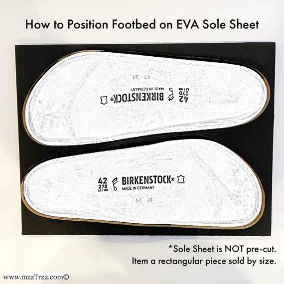 Shoemaking Birkenstock Authentic EVA Sole Sheet By the Size Etsy