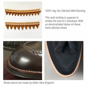 Shoemaking - Component - Leather Randing - False Welt - Stitched - Natural