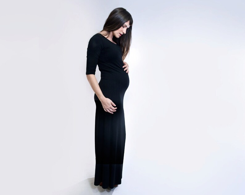 Maternity Maxi Dress Womens Quarter Sleeve Tall & Petite Etsy