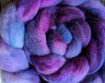 Hand Dyed Corriedale Wool Roving 4.1 Ounces