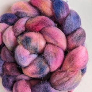 Hand Dyed Corriedale Wool Roving 4.5 Ounces