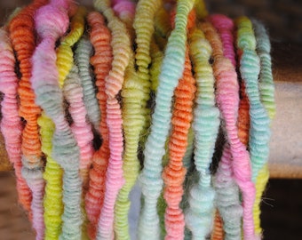 Hand Spun Core Spun Coiled Wool Yarn