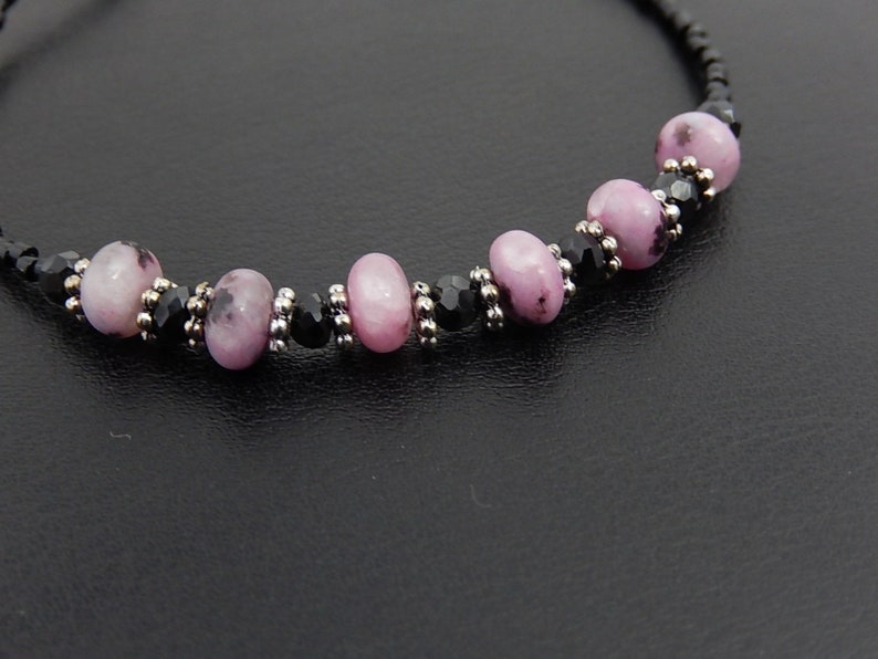 Spinel Seed Bead Bracelet Sesame Jasper Black Bracelet Etsy