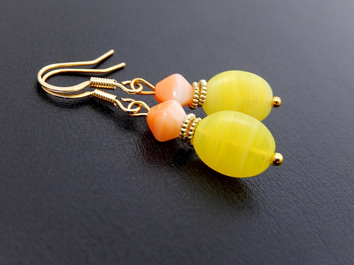 yellow and orange earrings