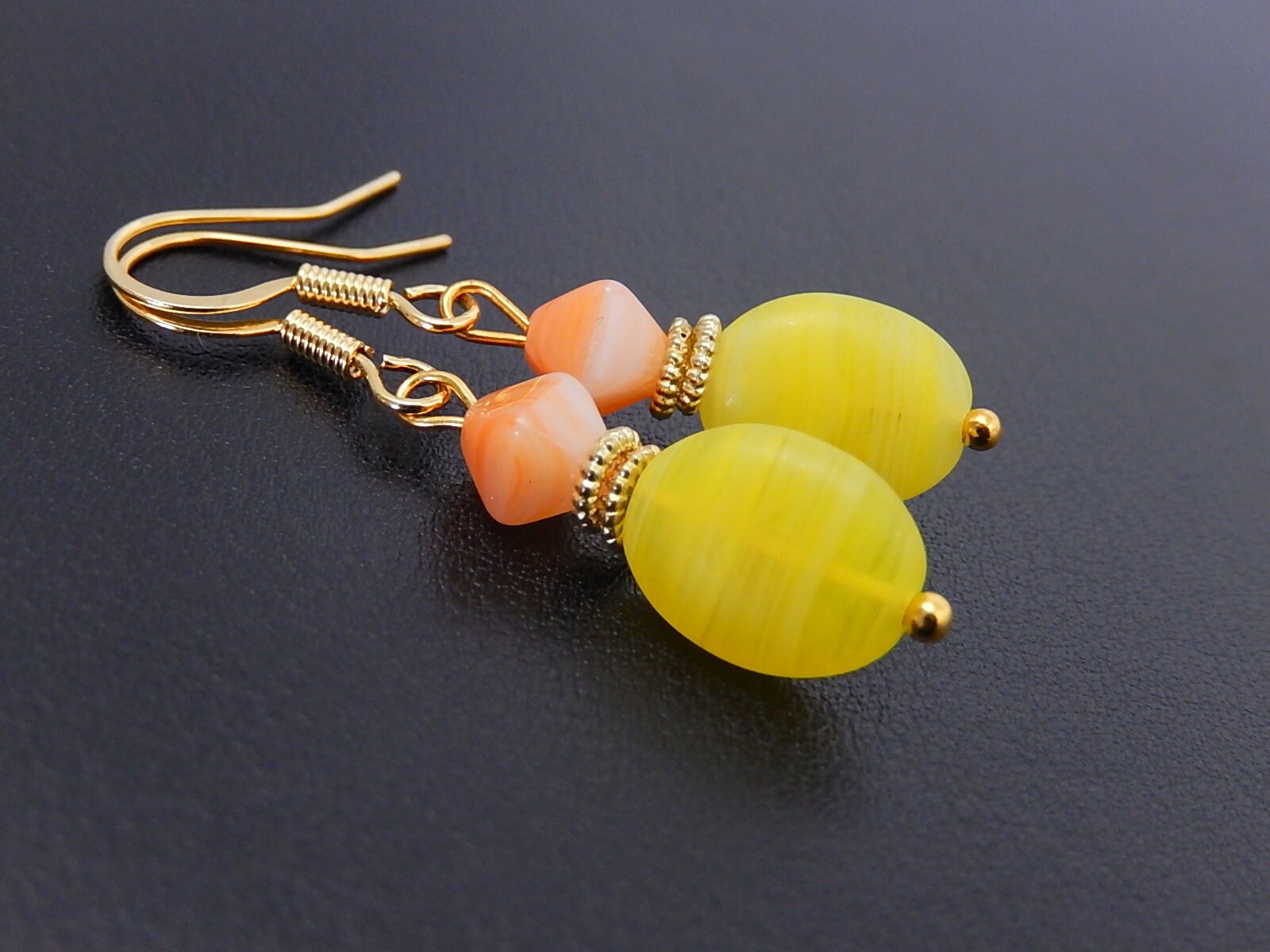 yellow and orange earrings