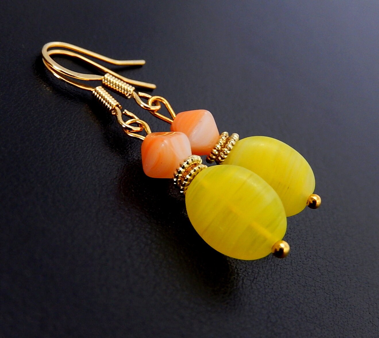yellow and orange earrings