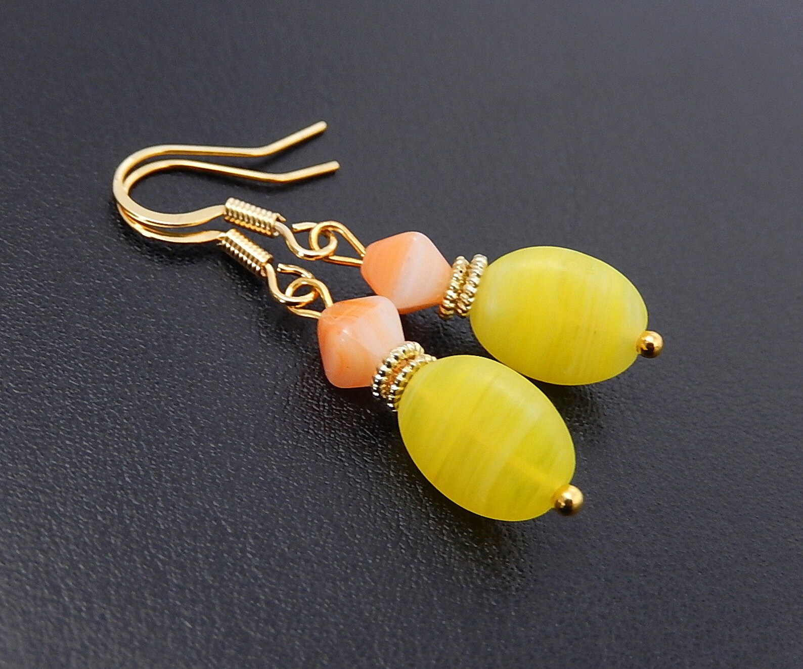 yellow and orange earrings