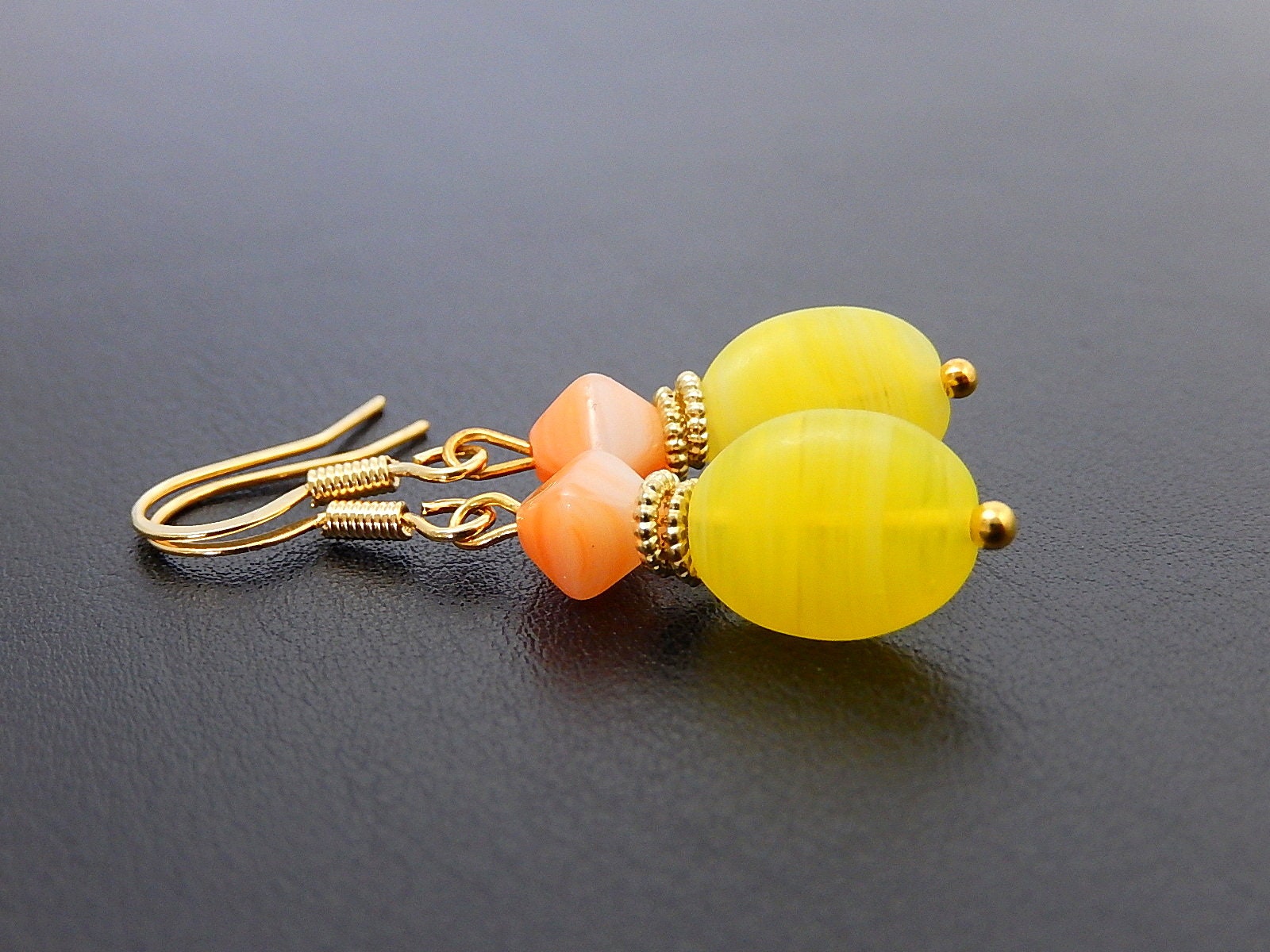 yellow and orange earrings