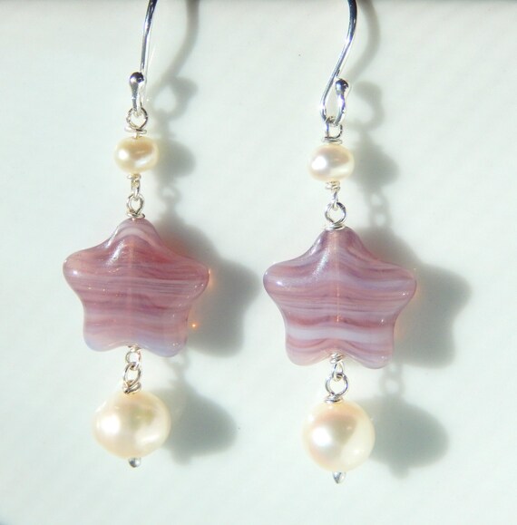 Purple star hotsell earrings