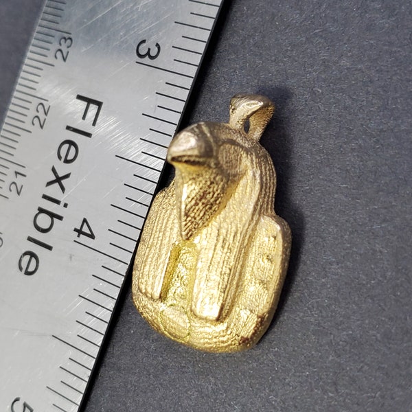 Egyptian God Ra, 24kt Gold Plated Steel Pendant, Faux Historical, Unisex Jewelry, FREE Shipping US and Canada