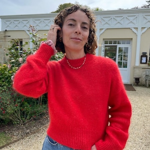 Garance, sweater, pull, knitting pattern, patron de tricot, english, francais