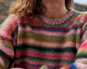 Berlingot-Pullover, Strickmuster, Patron de Tricot, Englisch, Französisch