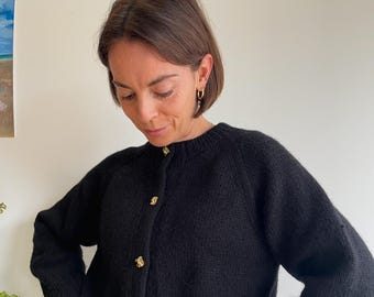 Elsa, Strickjacke, Strickmuster, Patron Trikot, francais, englisch