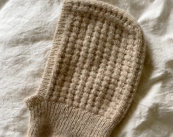 Barbizon, cagoule, balaclava, Knitting pattern, patron tricot, english & francais,