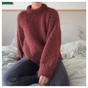 Belleville, sweater, pull, knitting pattern, patron de tricot, english, francais