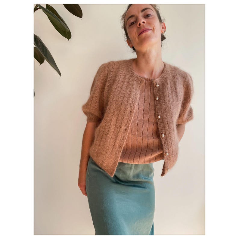 Cardigan 100% Cachemire CHANEL Rose Gris - Taille S, Avec Poches - Occasion En Excellent état