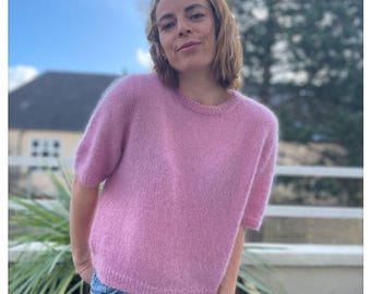 Yaya Sweater Strickanleitung: Kurzarm-Strickoberteil (Englisch & Französisch)