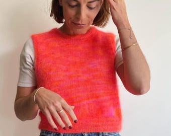 Freja, Pullunder, Pull Sans Manche, Strickmuster, Patron de Trikot