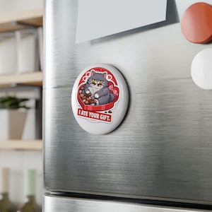 Imán de gato gruñón / Caja de bombones, decoración divertida para el refrigerador