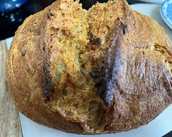 Artisan Einkorn Sourdough Boule, Ancient Grain Bread, USDA Organic Certified Loaf