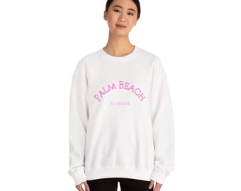 Palm Beach Crewneck Sweatshirt: Unisex Cotton-Poly Blend