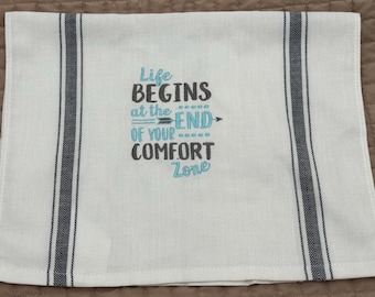 Inspirational Kitchen Towel, Farmhouse Motivational Decor