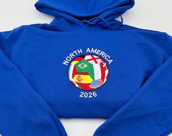 Soccer Hoodie World Cup 2026 Embroidered