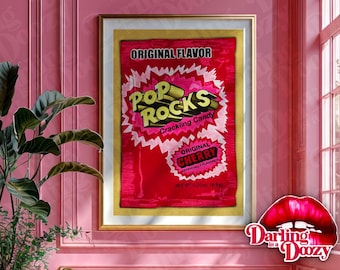 Classic Candy Wall Art | Cherry Pop Rocks