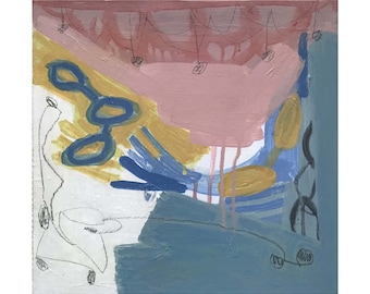 ORIGINAL ABSTRACT PAINTING,  Mixed Media Contemporary Fine Art  12#1569..