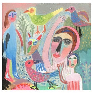 BIRDS DOG Original Painting / Figurative  Painting / Figurative Art / Figurative Abstract  /Contemporary Art / Original Painting / #1668