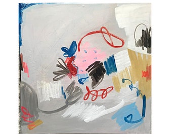 PINTURA ABSTRACTA ORIGINAL, técnica mixta moderna, arte contemporáneo, decoración de pared, n.° 20, 1665.