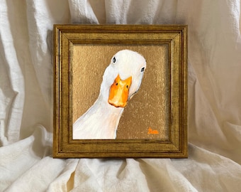 Vintage eendolieverfschilderij: muurkunst boerderijland
