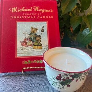Christmas Candle, Holly Candle, Holliday Candle, brown sugar and fig candle