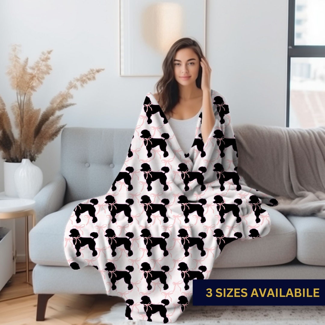 Paris Poodle Hooded Blanket