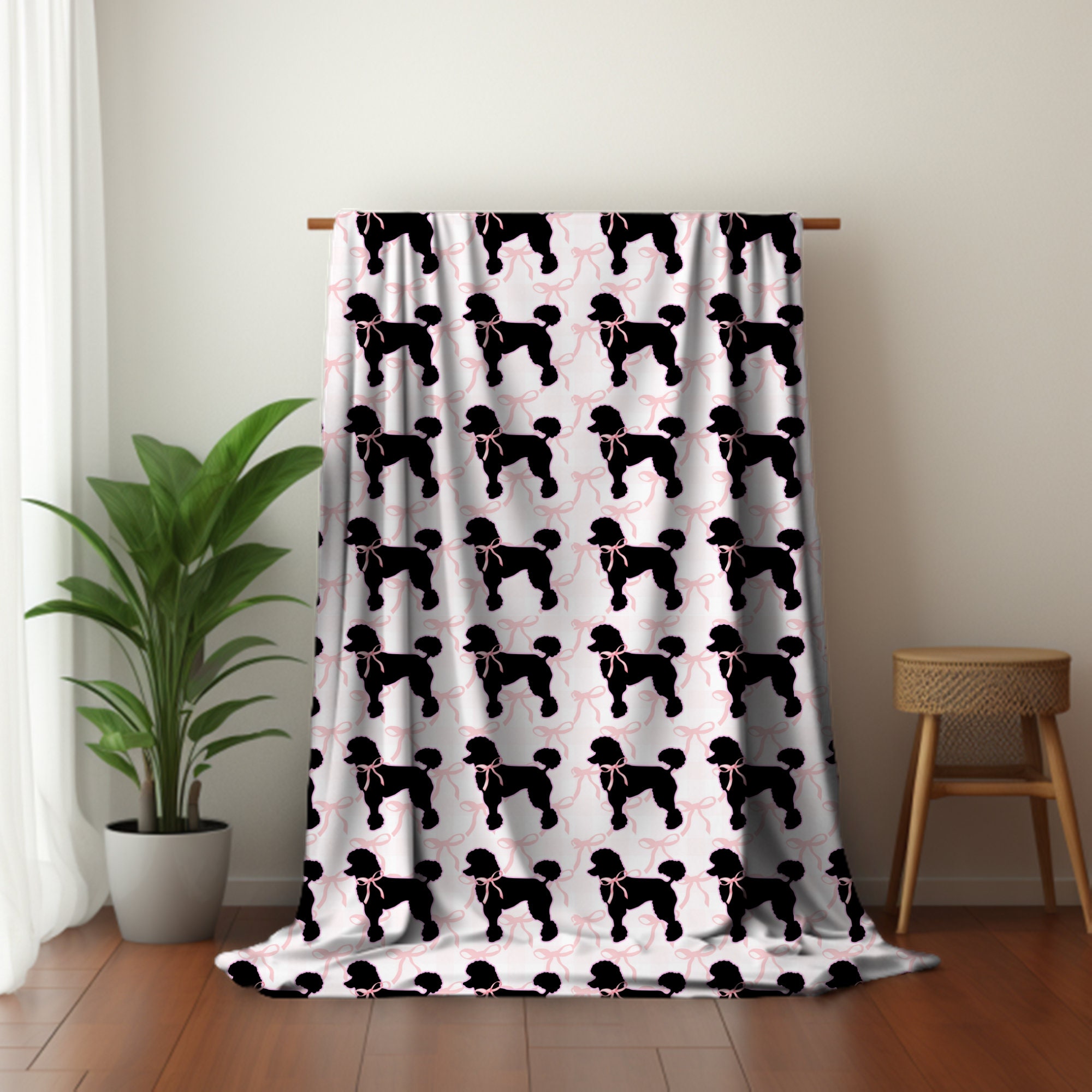 Paris Poodle Hooded Blanket main image 0