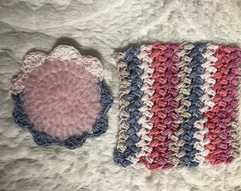 Cotton Dishcloth and Scrubby