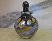 Miniature purple glass bottle, Handmade Lampwork keepsake urn, ash or perfume bottle, memorial amphora , SRA, Isinglass Design
