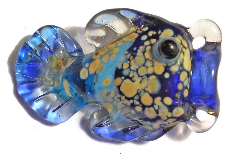 With End Protector Handmade Lampwork Glass Bead 5 Gold Blue Pink Purple Hat Pin