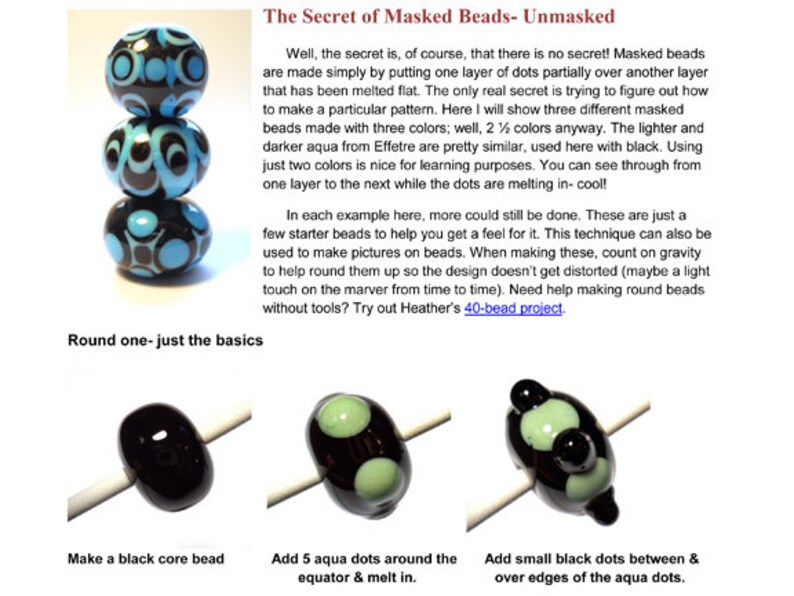 A beginner and intermediate tutorial guide to making lampwork beads, Glass beadmaking, Reflections: the Diary of a Glass Beadmaker pdf file image 5