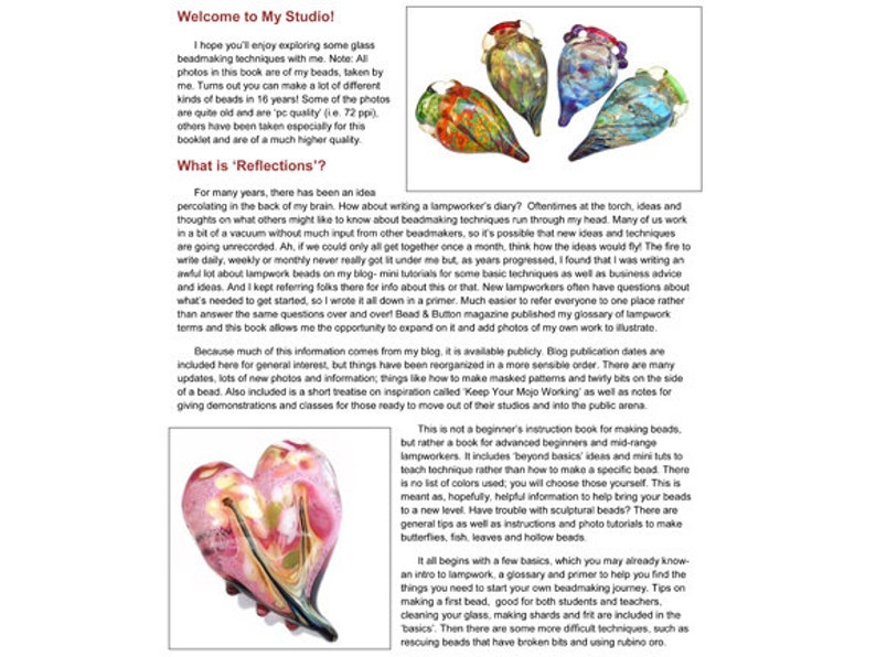 A beginner and intermediate tutorial guide to making lampwork beads, Glass beadmaking, Reflections: the Diary of a Glass Beadmaker pdf file image 3