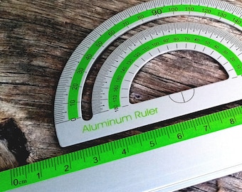 Metric Ruler and Protractor