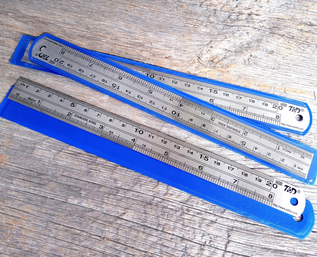Metal Ruler - 8 Inch - 20 Cm - Etsy