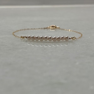 Pearl Gold Filled Chain Bracelet with Clasp