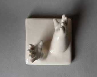 Hand Wall Tile, ready to ship, Susan Kniffin Davidson Ceramics, Kniffin Pottery